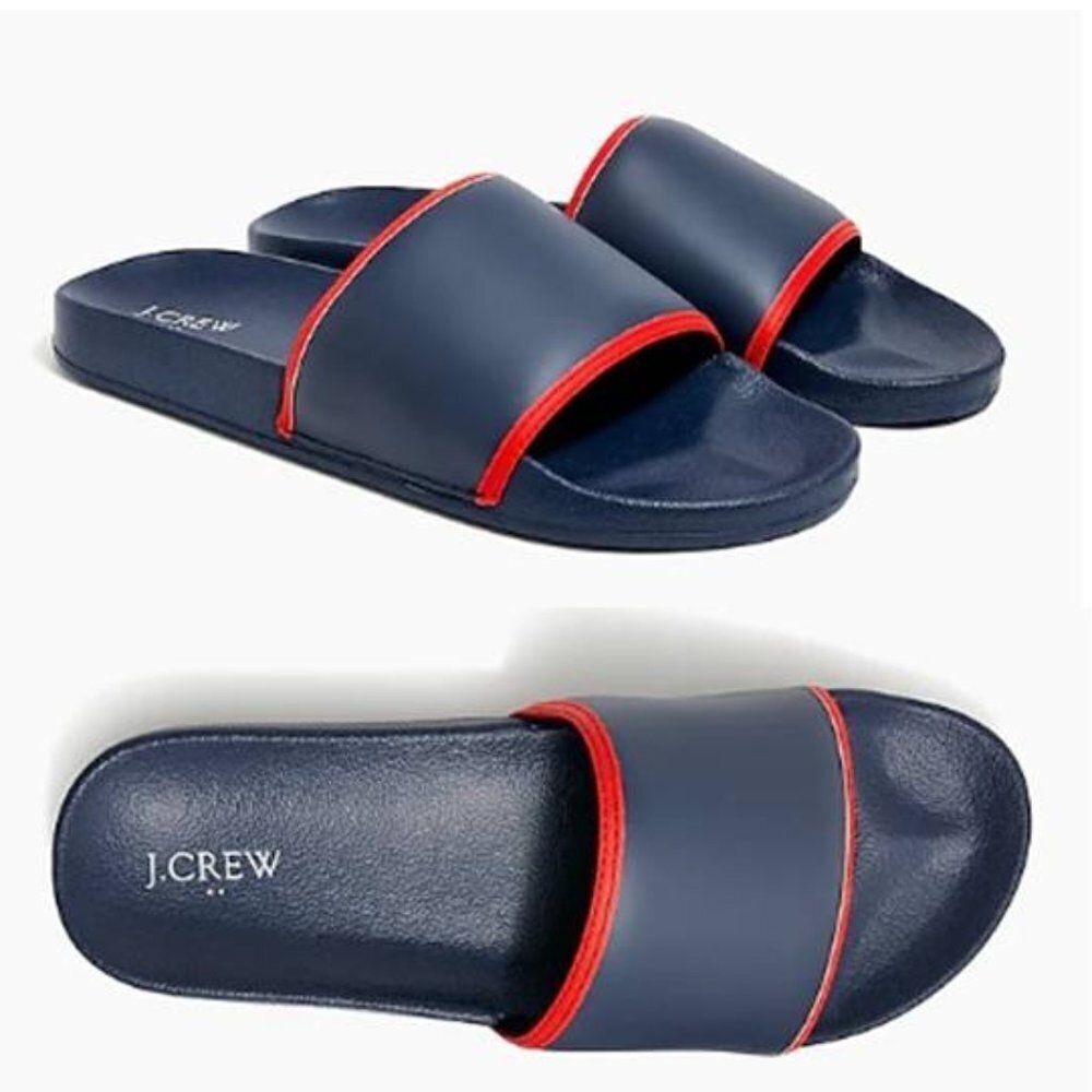 J CREW Men's Navy Pool Slides